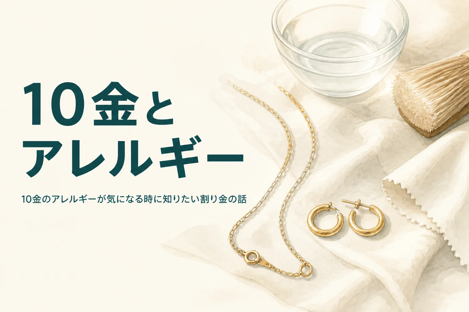 10金とアレルギーについて紹介する記事のアイキャッチ