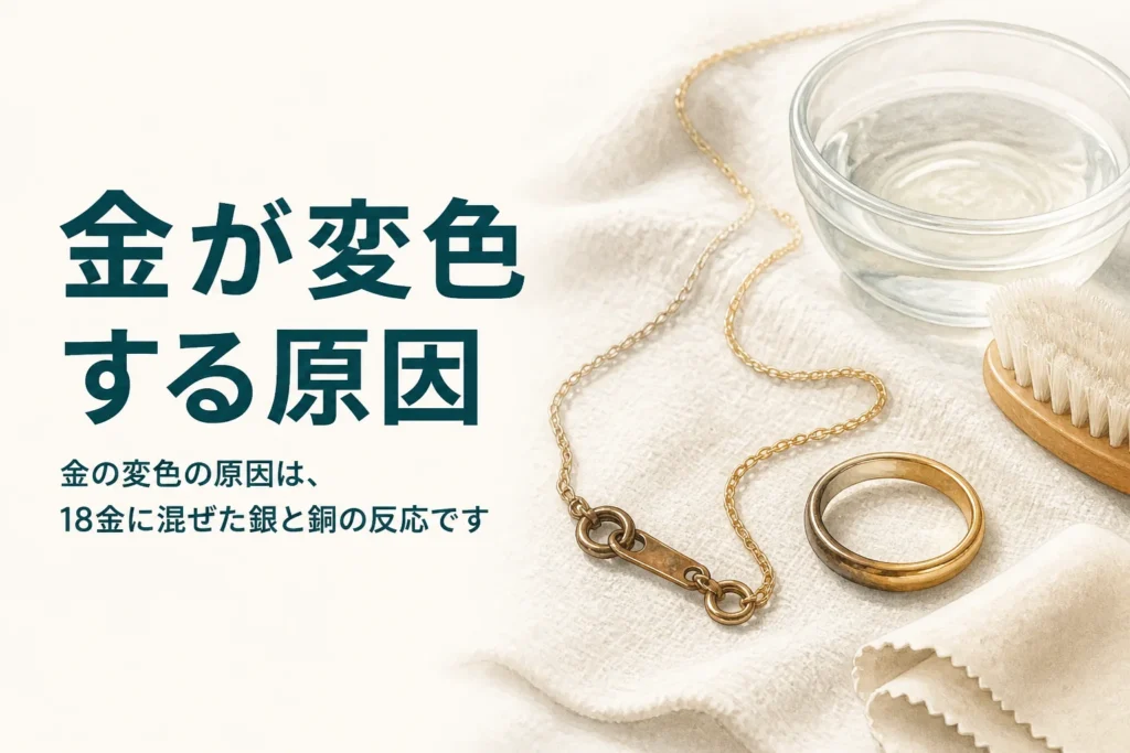 金が変色する原因を説明する記事のアイキャッチ