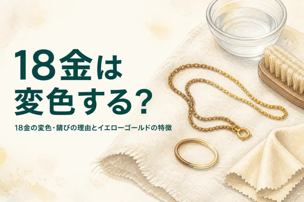 18金の変色と錆びる理由を解説する記事のアイキャッチ