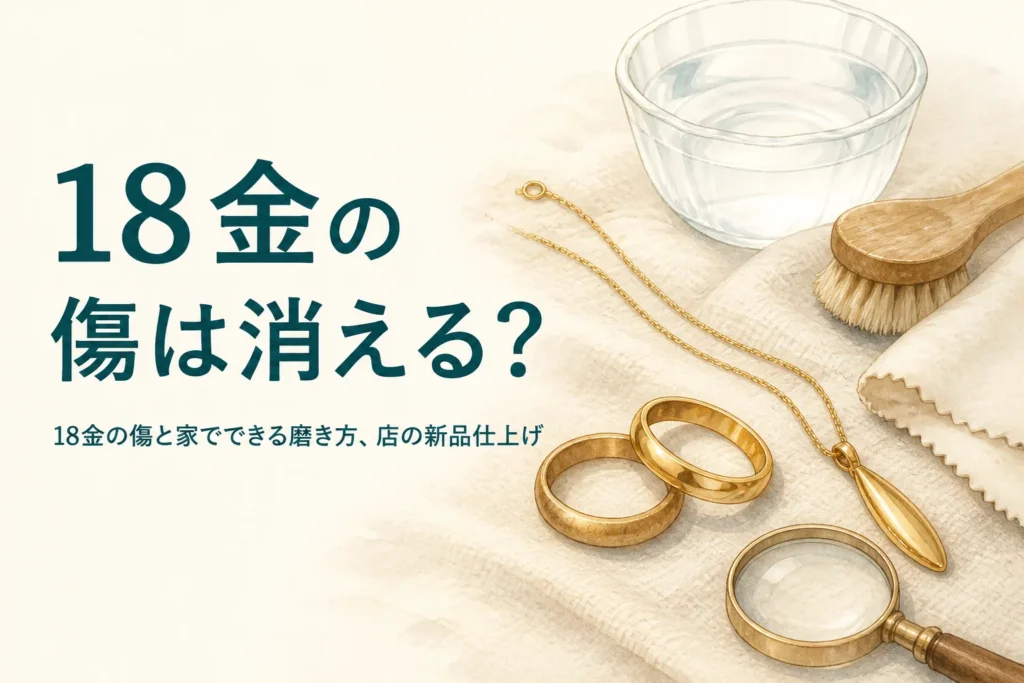 18金の傷は磨けば消えるのかを紹介する記事のアイキャッチ