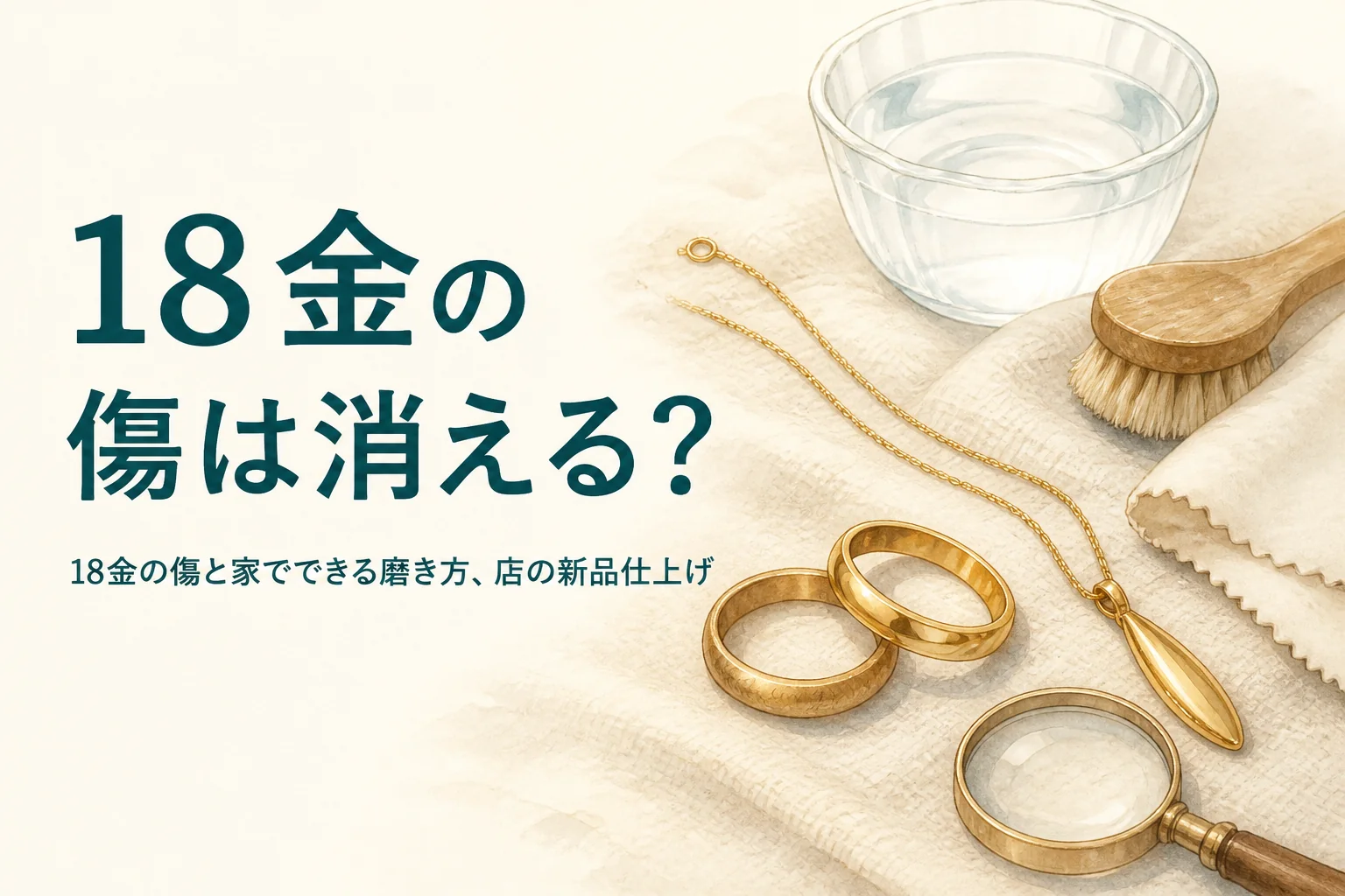 18金の傷は磨けば消えるのかを紹介する記事のアイキャッチ
