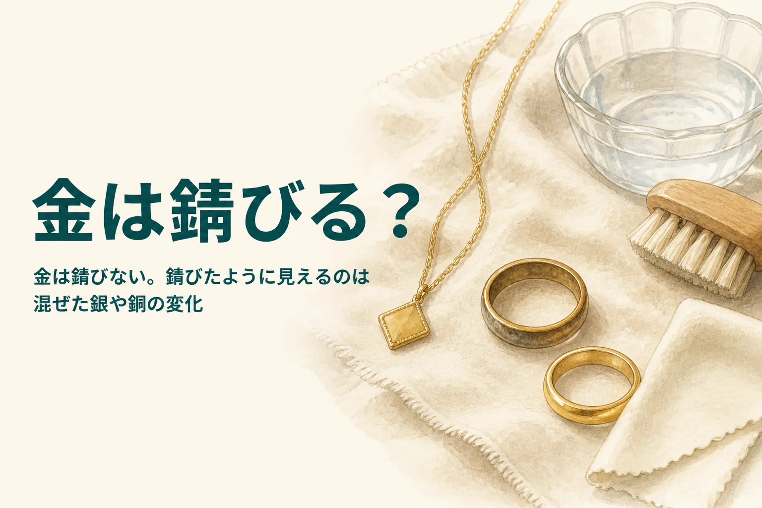 金は錆びるのかを説明する記事のアイキャッチ