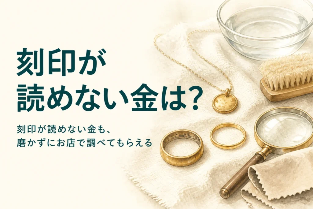 刻印が読めない金や金か分からない品の調べ方を解説する記事のアイキャッチ